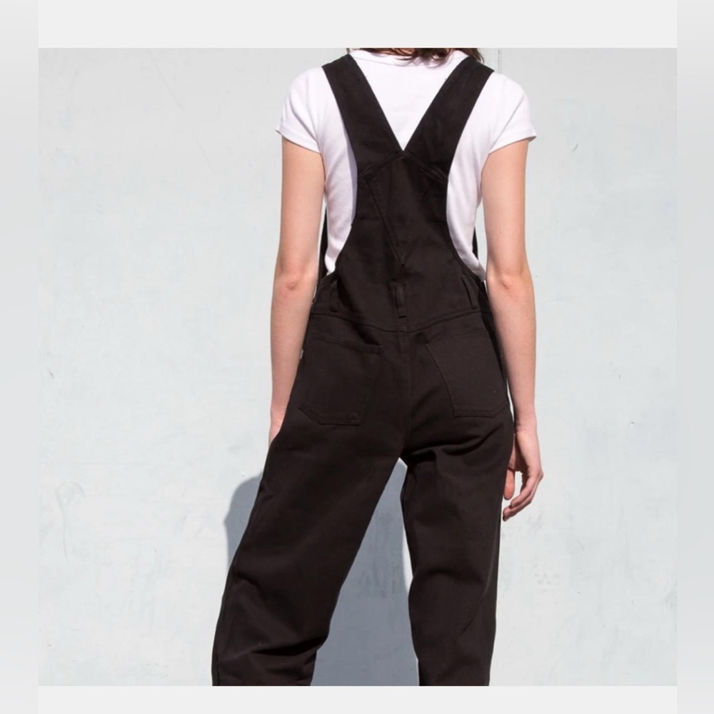 NWT, Brandy Melville, J. Galt Black Denim Overalls w/adjustable straps, Small - Picture 7 of 9